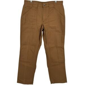 NWOT Mens Tan Duluth Trading Co. Canvas Utility Double Knee Workwear Pants 38x34